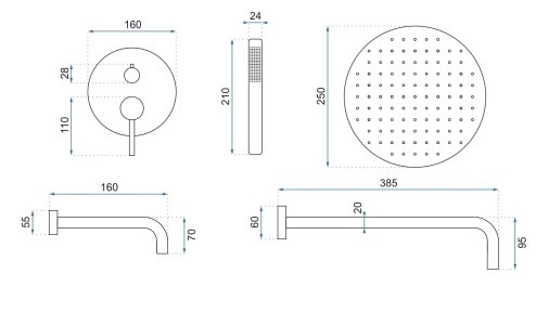 SHOVER FAUCET REA LUNGO TITANIUM