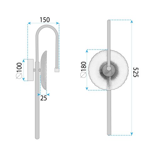 LED WALL LAMP TOOLIGHT LHJ072-W 5 BRUSHED GOLD