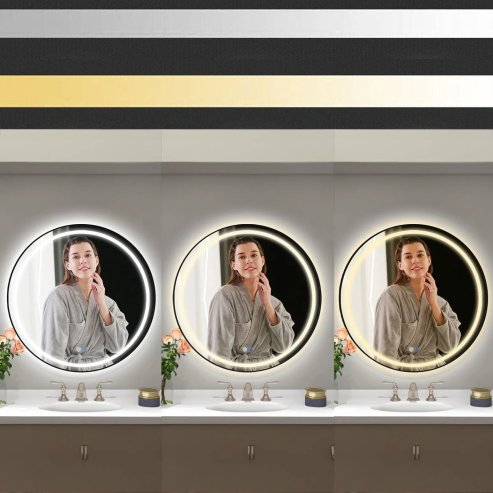 Bathroom LED Mirror REA MMJ 70cm Black