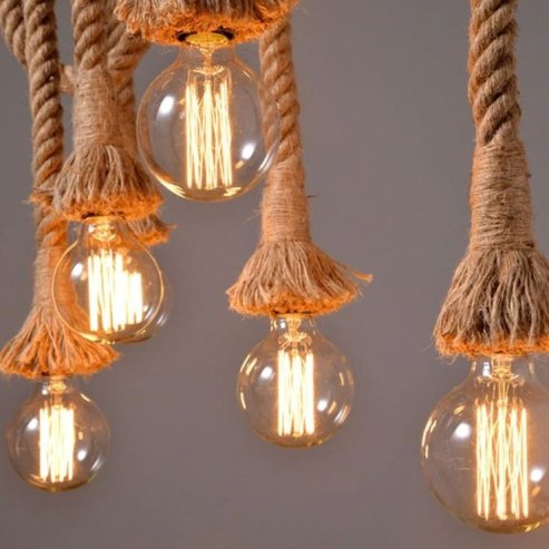 Pendant Lamp TOOLIGHT APP419-2CP Rope 1-light point E27 100cm