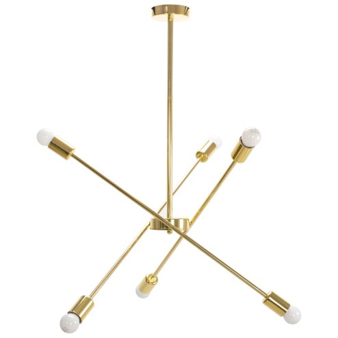 Pendant Lamp TOOLIGHT APP1115 Metal Gold E27 6-light points