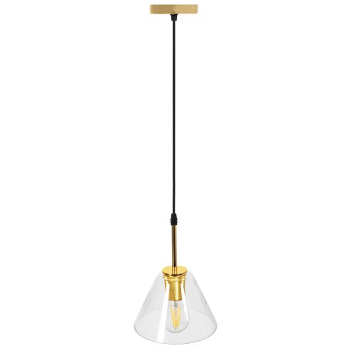 Pendant Lamp TOOLIGHT APP1179 Metal - Glass Gold E27 1-light point