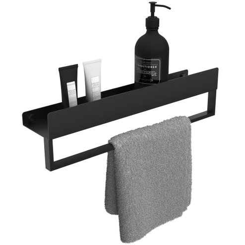 Bathroom Shelf Sf01 45Cm Black Matt