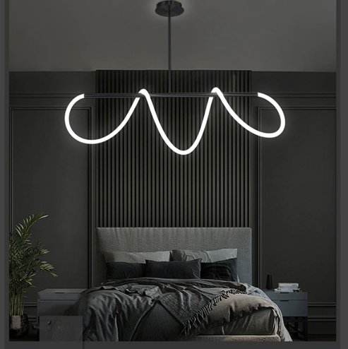Pendant LED Lamp TOOLIGHT APP856 Black Metal Plastic 40W