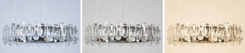 Pendant LED Lamp TOOLIGHT APP1041-CP Cristal + remote control Round 1-light point 44 W 39x39x10-102cm