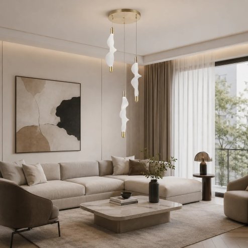 CEILING LAMP CHANDELIER TOOLIGHT LED G009-3CPR WHITE GOLD