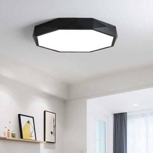 Ceiling Lamp Chandelier TOOLIGHT APP862-C Diamond Black Round 4-light points E27 40x8Cm