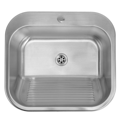 Rea Utility Sink 201 Brushed Stainless Steel without kitchen faucet
