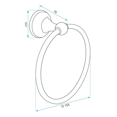 Bathroom hanger Black 332867A