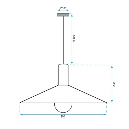 Pendant Lamp TOOLIGHT APP1084-1CP Black Brown E27 1-light point