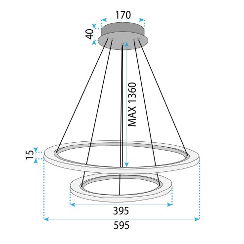 PENDANT CEILING LAMP TOOLIGHT LHJ045-CP2 BRUSH NICKEL