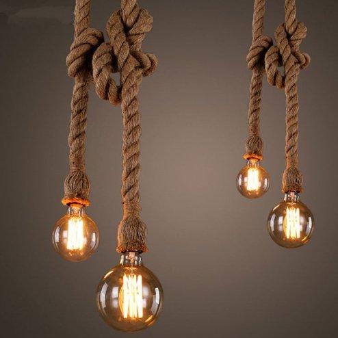 Pendant Lamp TOOLIGHT APP419-2CP Rope 1-light point E27 100cm