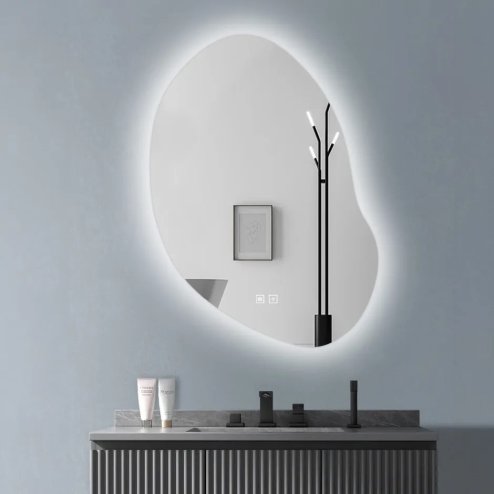 Bathroom LED Mirror REA CLOUD C 80x60cm