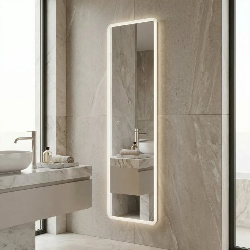 Mirror Rea Mol-Sq 150X50 Led Transparent