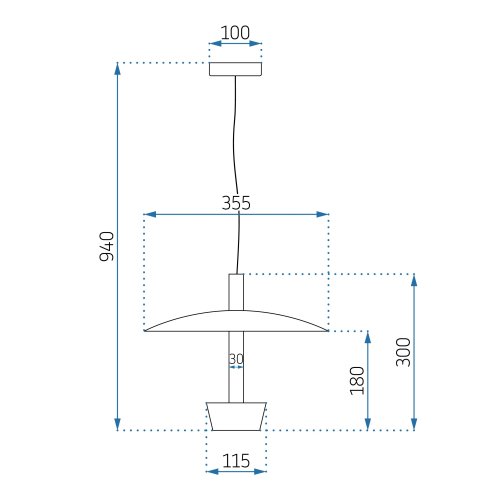 Pendant LED Lamp TOOLIGHT APP914-1CP Gold Black Round 1-light point 7W 35,5x30cm