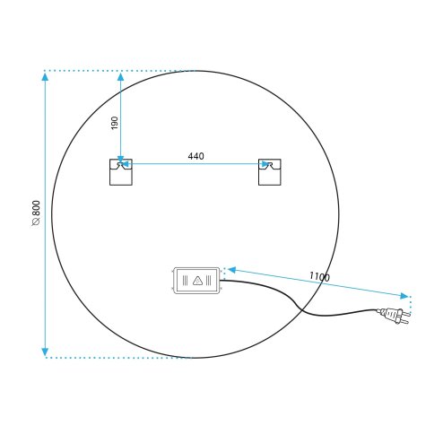 Mirror LED BLUETOOTH FFJ 80cm