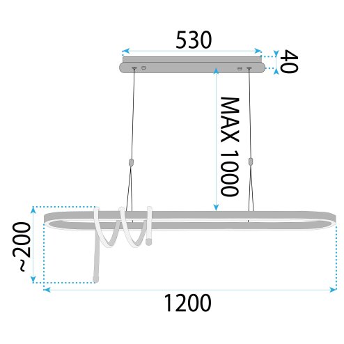 LED PENDANT LAMP TOOLIGHT LHJ040-CP 18 BLACK