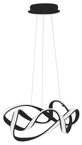Pendant LED Lamp TOOLIGHT APP820-CP Modern EVE Black + remote control 1-light point 70 W 49x20cm