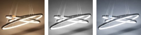 Pendant LED Lamp TOOLIGHT APP771-3CP Cristal + remote control 2-light points 70x70x50-100cm