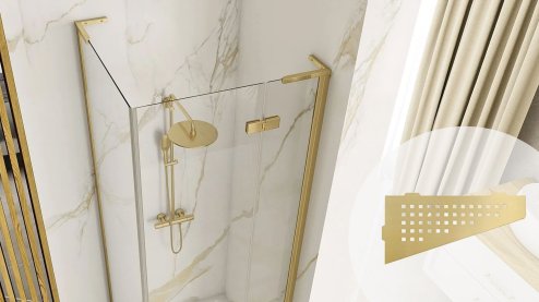 Bathroom Shelf Sf05 Brushed Gold