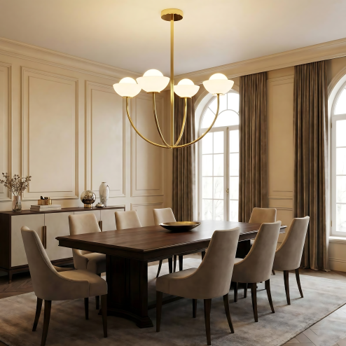 Pendant Lamp TOOLIGHT APP1200-CP Metal Gold - White G9 4-light points