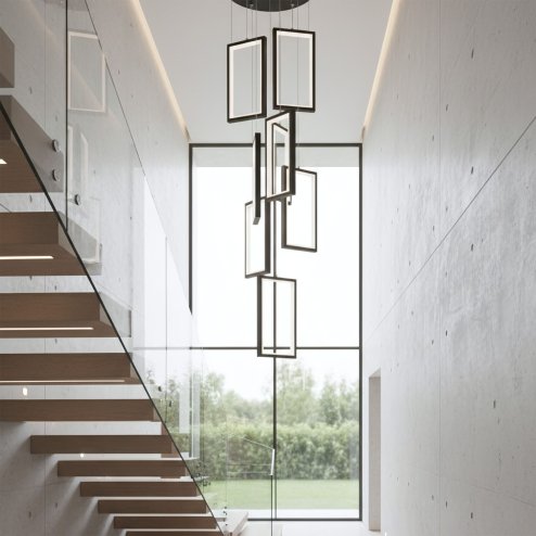 PENDANT CEILING LAMP TOOLIGHT LHJ089-7CP BLACK WHITE
