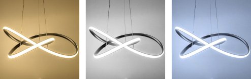 Pendant LED Lamp TOOLIGHT APP395-CP Modern Black + remote control 1-light point 40W 55x55x14,5cm