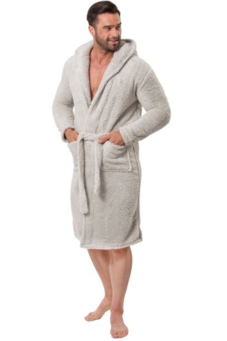 Bathrobe Teddy Grey Men S/M