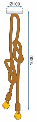 Pendant Lamp TOOLIGHT APP419-2CP Rope 1-light point E27 100cm