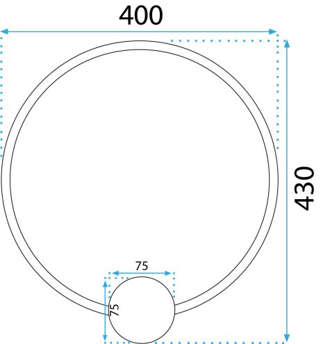Wall LED Light Toolight APP1386-CW 17W black