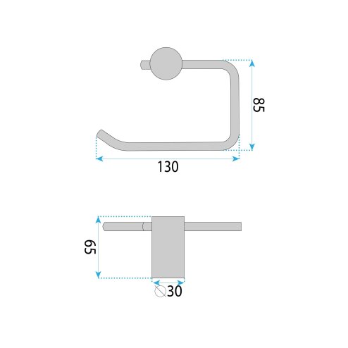 TOILET PAPER HOLDER REA 9711 PRISM BRUSH NICKEL