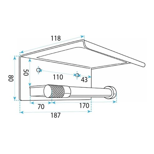 Paper Holder Rea Ori 16201 Titanium