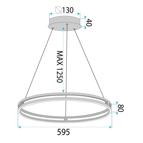 PENDANT LAMP TOOLIGHT LHJ015-CP GOLD 30 GOLD