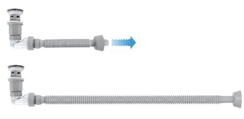 UNIVERSAL CLICK-CLACK WASHBASIN SIPHON REA FLOW BRUSH COPPER
