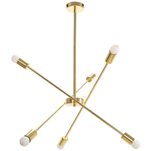 Pendant Lamp TOOLIGHT APP1115 Metal Gold E27 6-light points