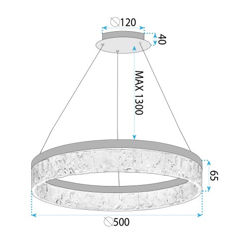 PENDANT LAMP TOOLIGHT LHJ046-CP 80 GOLD