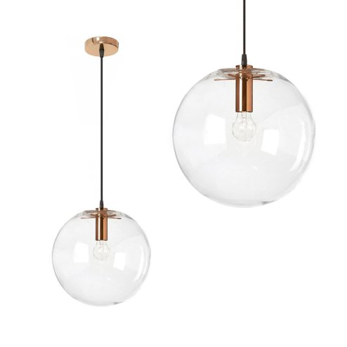 Pendant Lamp TOOLIGHT APP038-3CP LASSI Glass Rose-Gold 20cm E27