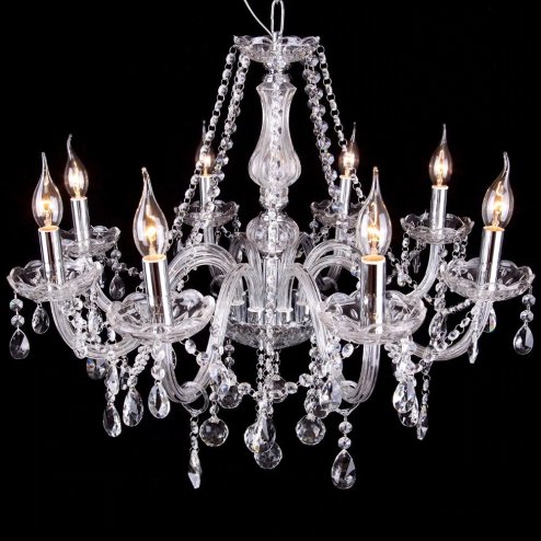 Chandelier Toolight 300750 Crystal Chrome 8-light points E14