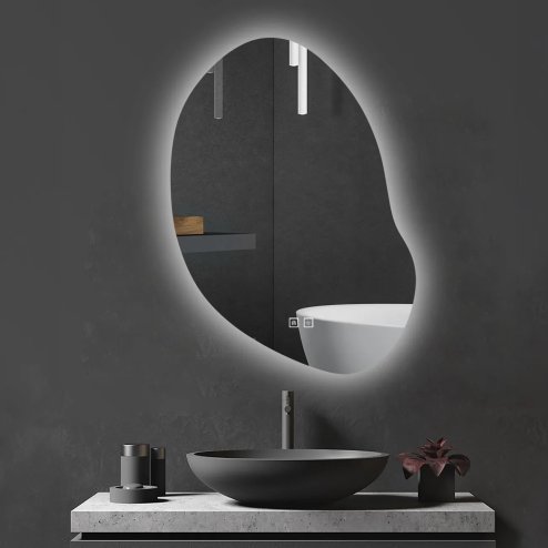 Bathroom LED Mirror REA CLOUD C 80x60cm