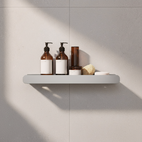 BATHROOM SHELF REA SF03-450 45CM BRUSH STEEL