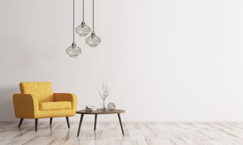 Pendant Lamp TOOLIGHT APP1121-1CP Transparent Glass E27 1-light point
