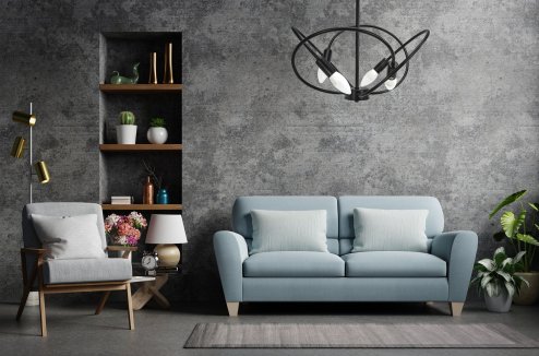 Pendant Lamp TOOLIGHT APP1093-4C 4 Black 4-light points E14 60x60x36cm