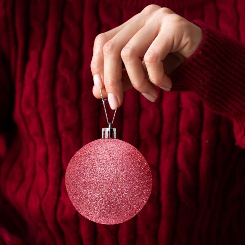 Christmas balls 311433 ROSE RED