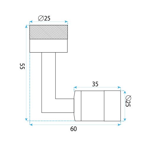SWIVEL EXTENSION REA COLT CHROME