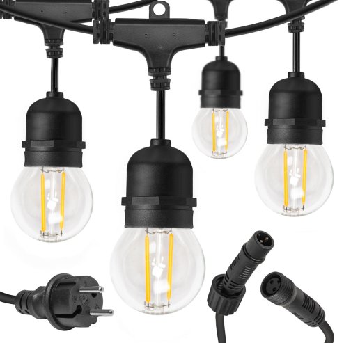Outdoor garland black WOJ+14342