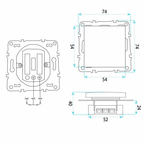 Toolight Single Switch Oste Jnh006-w White
