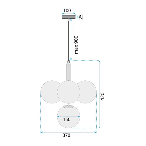 LAMP APP1574-5CP GOLD WHITE