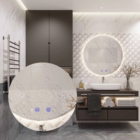 Bathroom LED Mirror REA HZJ 70cm