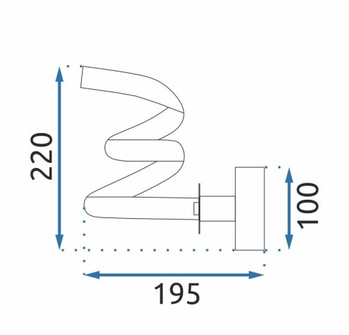 Wall LED Light Toolight APP1052-W 14W black