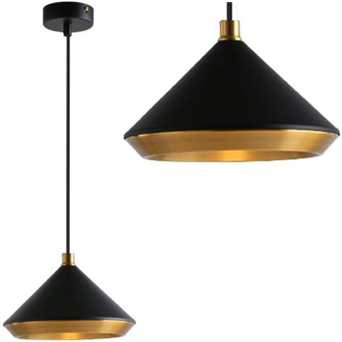 Pendant Lamp TOOLIGHT APP1005-1CP Black Round 1-light point E27 20x15x15-100cm